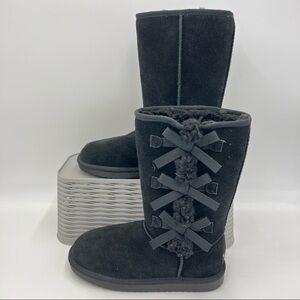 Koolaburra by UGG Victoria Tall Boots Kids Size 4 Black NWOT